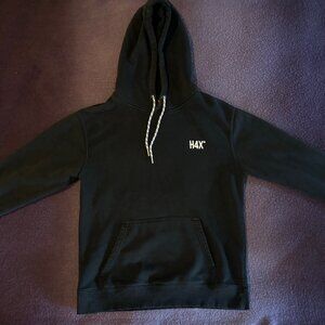 H4X Black Graphic Hoodie | Paint X Back Print | Unisex